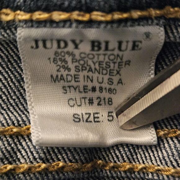 Judy Blue Jeans Women's Size 5 Mid Rise Button Fly Skinny Stretch Made in USA - Picture 7 of 8